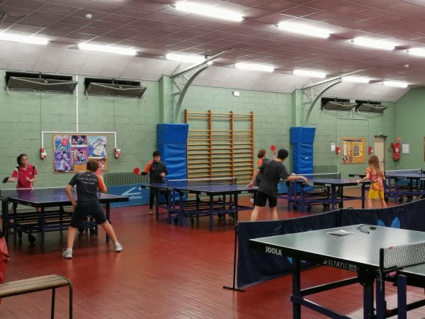 Photo de l'entraînement des jeunes du CS CLICHY Tennis de Table